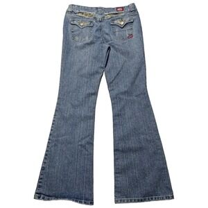 SMITH'S DUNGEREES Bootcut Juniors 11 Camo Embellished Stretch Denim Blue Jeans